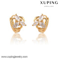 28230-Xuping Jewelry Fashion Diamond Huggie Pendientes